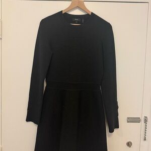 Theory Black Long Sleeve Dress